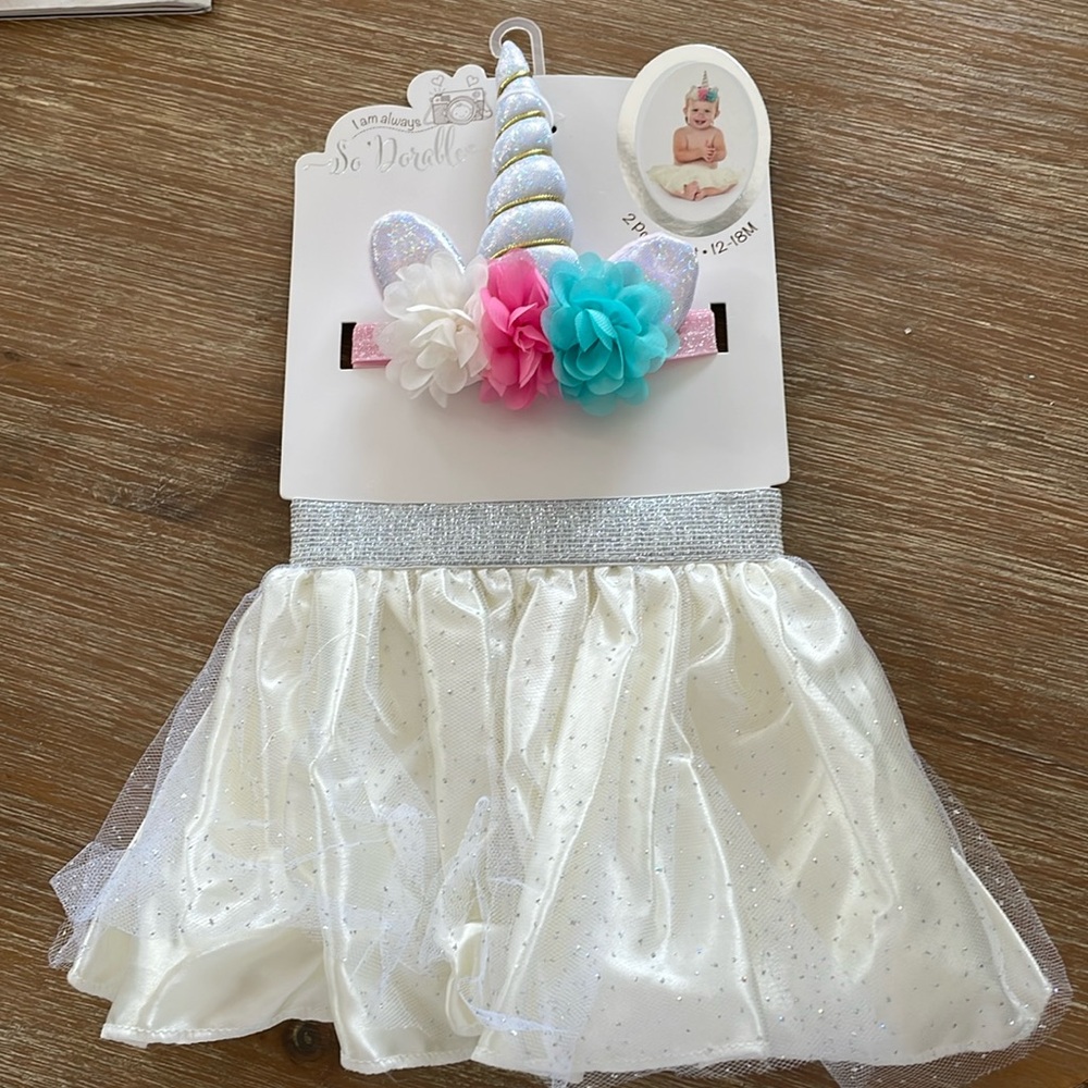 NEW So Dorable 2 Piece Unicorn Tutu Set 12-18 Months